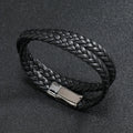 A Stylish And Minimalist Multi-Loop Faux Leather Bracelet from Europe And America, Suitable for Both Genders, Featuring a Magnet